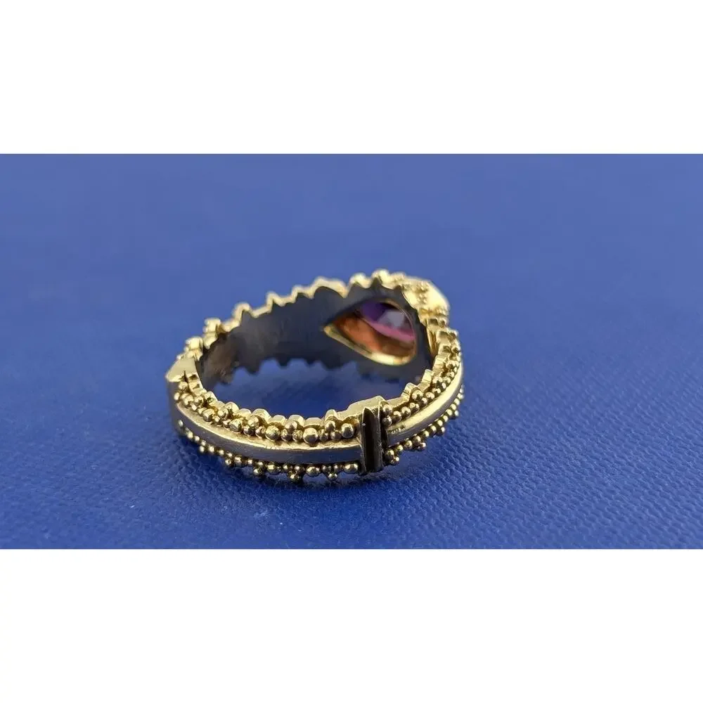18kt Yellow Gold and Tourmaline Fashion Ring-6.8g